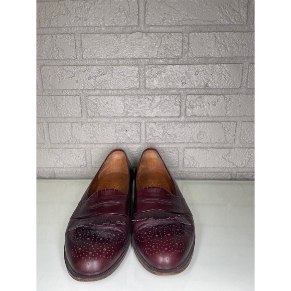 Salvatore Ferragamo Kilt Wingtip Oxblood Loafer Size 9.5 main image 8